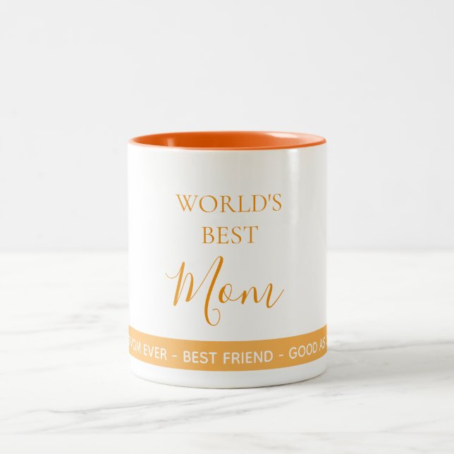 Mother World's best mum gold Two-Tone Coffee Mug (Center)