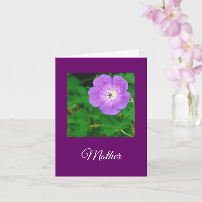 "MOTHER, YOU MADE IT LOOK EASY" PURPLE FLORAL MOTH CARD (Orchid)
