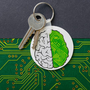 Motherboard Brain Key Ring