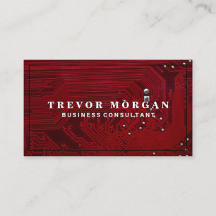 Motherboard   Red Microchip   Tech Business Card