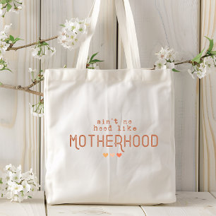 Motherhood Funny Modern Typography Mum Mother Tote Bag