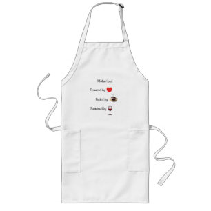 Motherhood Funny Quote Typography Long Apron