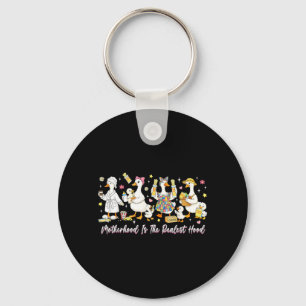 Motherhood Is The Realest Hood String Cheese Mama Key Ring