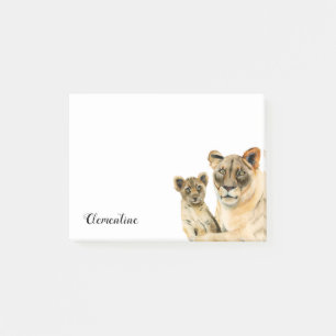 Motherhood   Lioness and Cub   Add Your Name Post-it Notes
