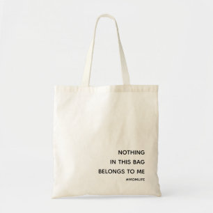 Motherhood Modern Minimalist Fun Slogan - Mum Life Tote Bag