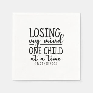 Motherhood One Child At A Time Napkin