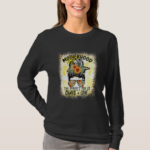 Motherhood Perfect Mix Messy Bun Floral Bleached L T-Shirt