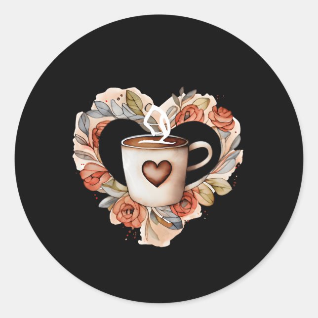 Motherhood Powered By Love Fuelled By Coffee Classic Round Sticker (Front)