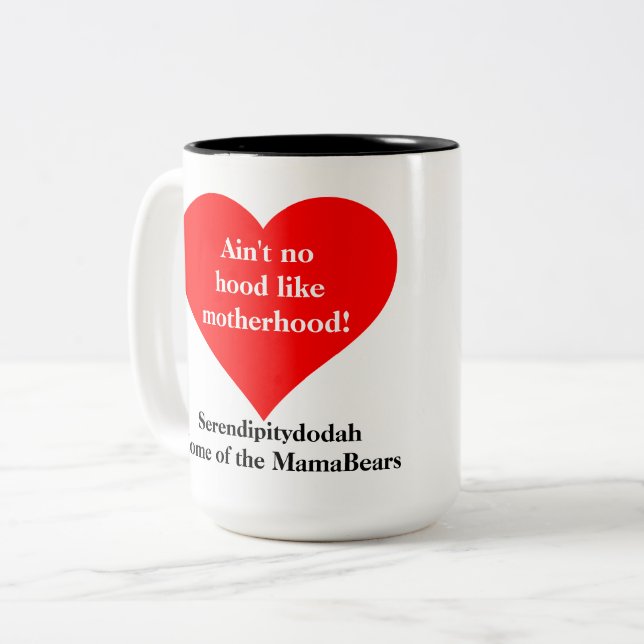Motherhood Red Heart Mug (Front Left)