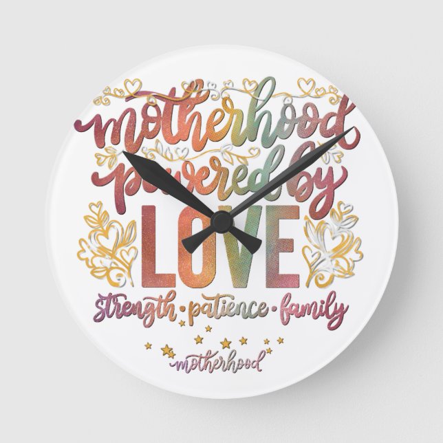 Motherhood Round Clock (Front)