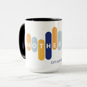 Motherhood Typography First Time Mum Mug