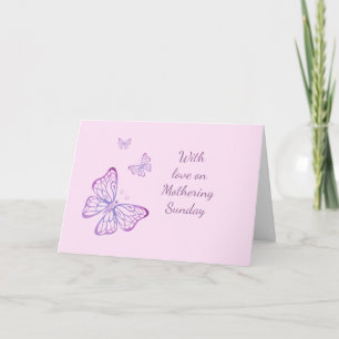 Mothering Sunday Elegant Garden Butterflies Card