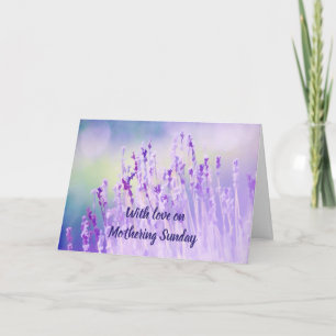 Mothering Sunday Elegant Garden Lavender Flowers Card