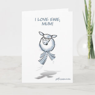 Mothering Sunday "I love ewe, Mum! Card