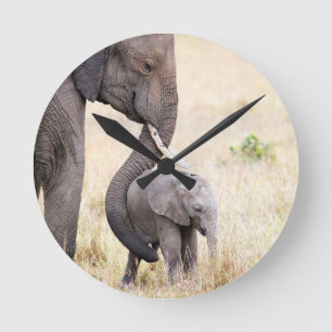 Motherly love round clock