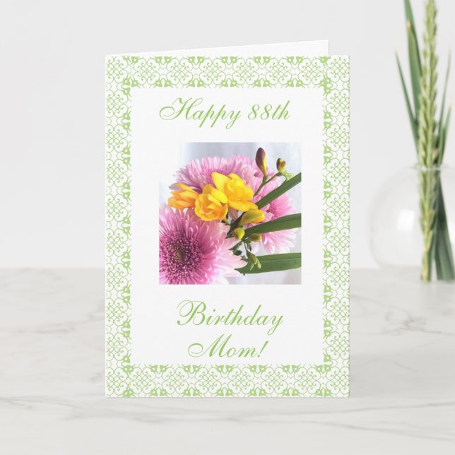 Mother's 88th (age) b-day rose card (Front)