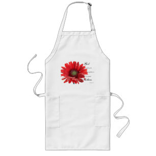 Mothers are Special Red Gerber Daisy Long Apron