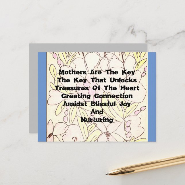 Mothers Are The Key   Postcard (Front/Back In Situ)
