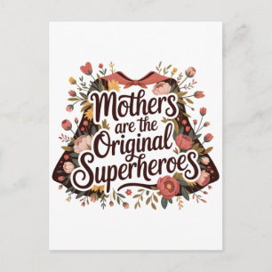 Mothers Are The Original Superheroes Invitation Postcard