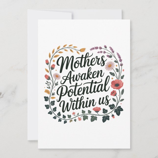 Mothers Awaken Potential Within Us Invitation (Front)