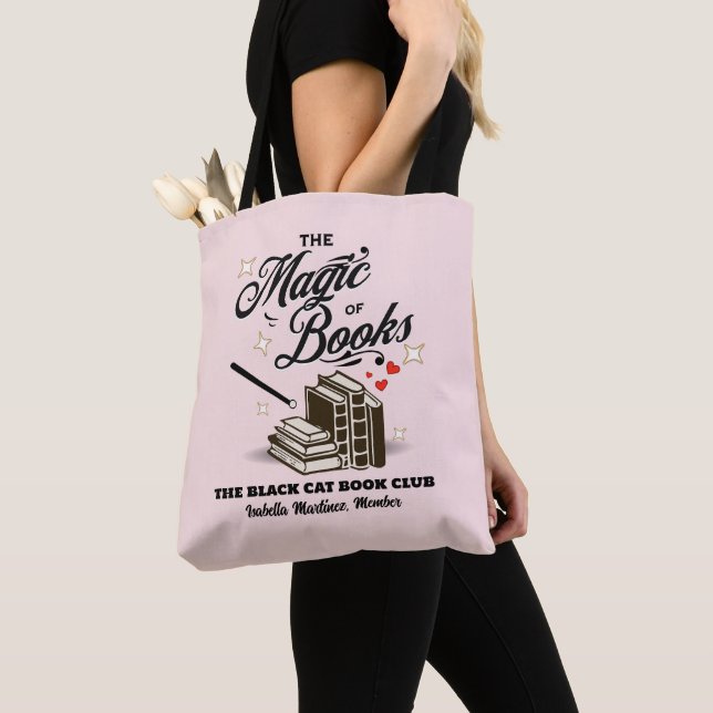 Mother's Birthday Book Club Personalised Gift Tote Bag (Close Up)