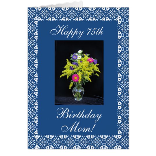 Mother's birthday flower vase card