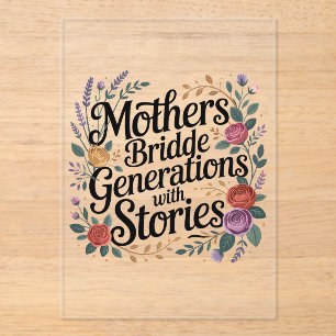 Mothers Bridge Generations With Stories Acrylic Invitations