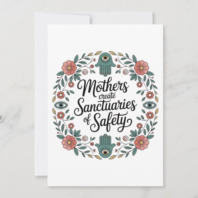 Mothers Create Sanctuaries Of Safety Invitation (Front)