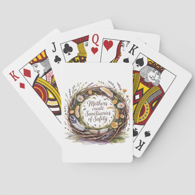 Mothers Create Sanctuaries Of Safety Playing Cards (Back)