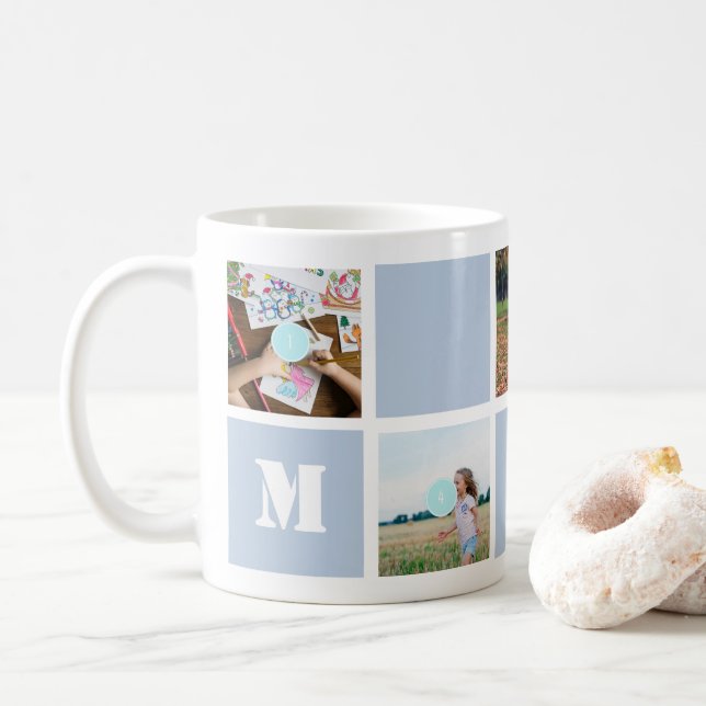 Mother's Day 10 Photos Mom Collage Mug (With Donut)