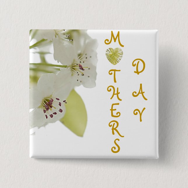 MOTHERS DAY 15 CM SQUARE BADGE (Front)