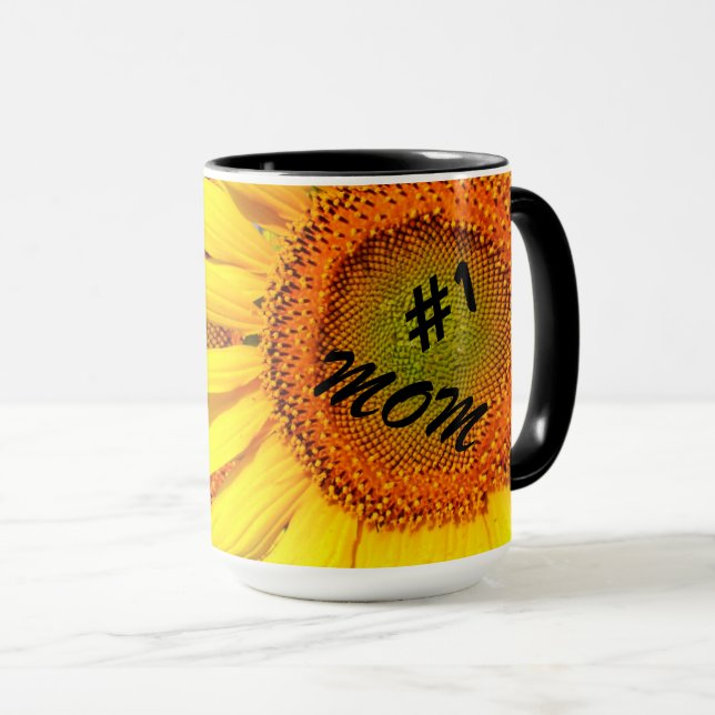 Mother's Day #1 Mum Sunflowers Mug (Front Right)