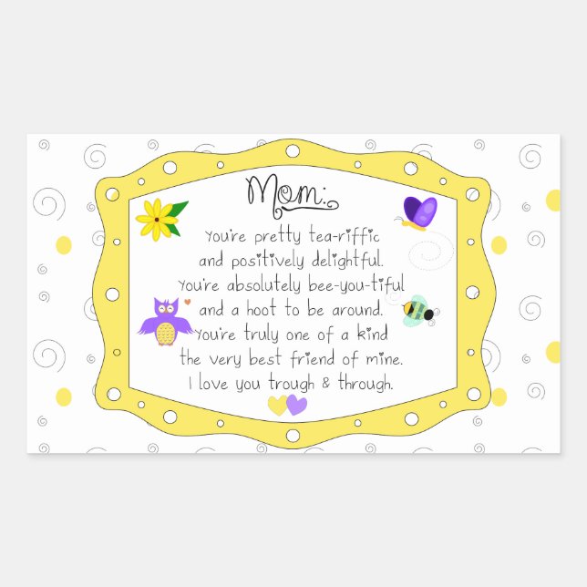 Mother's Day 2017 Rectangular Sticker (Front)