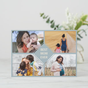 Mother's day 4 photo collage card