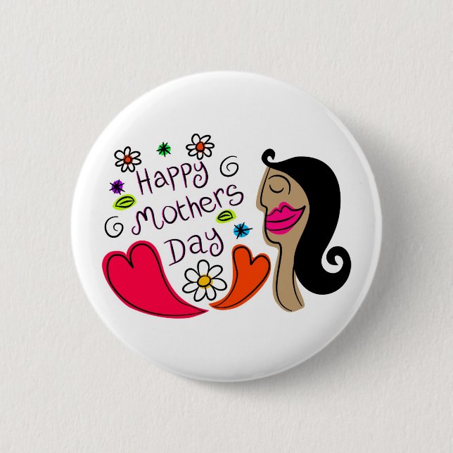mothers day 6 cm round badge (Front)