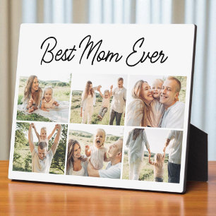 Mother's Day 6 Photo Collage Best Mom Ever  Plaque