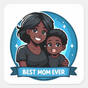 Mother's Day - A mother and her son Square Sticker