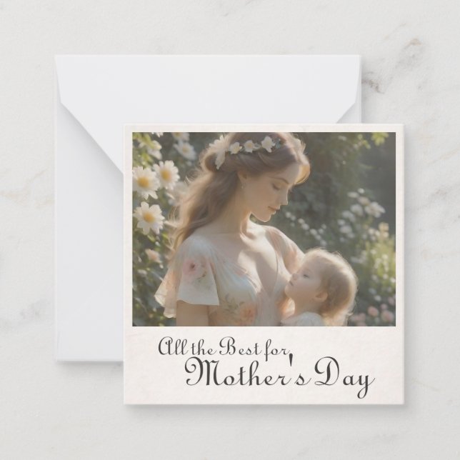 Mother's Day – A Tender Garden Embrace Card (Front)
