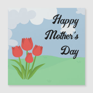 Mother's Day animated colourful flower cartoon