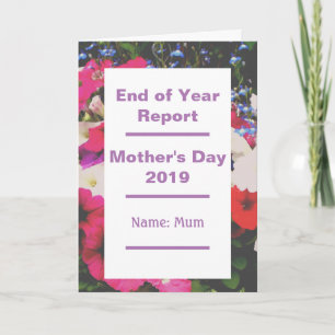 Mother's Day Annual Report Card