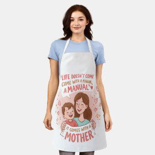 Mother's Day Apron: No Manual, Just Mom's Love Apron