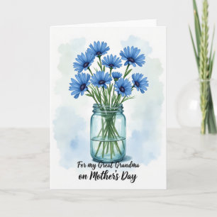 Mothers Day Aqua Bouquet Card
