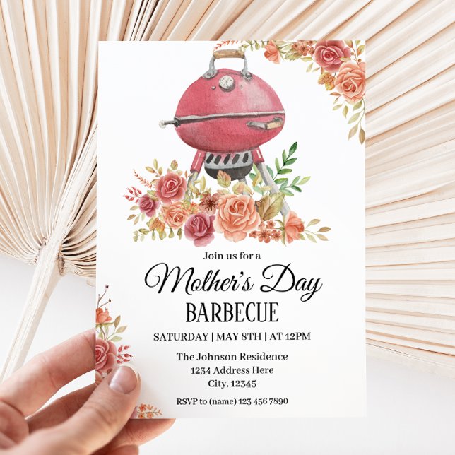 Mother's Day Barbecue Invitation (Creator Uploaded)