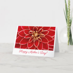 Mother's Day Beautiful Red Floral Photo Card