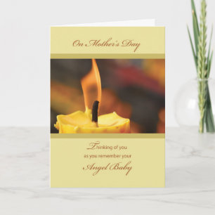 Mother's Day Bereaved, Miscarriage Yellow Candle Card