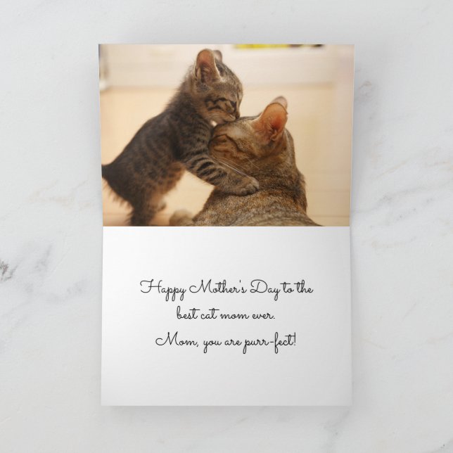 Mother's Day Best Cat Mum Ever - Holiday Card (Inside)