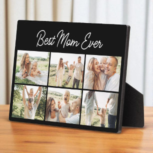 Mother's Day Best Mom Ever Custom 6 Photo Collage Plaque