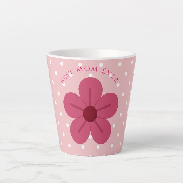 Mothers Day,Best Mom Ever, Elegant,Simple,Trendy Latte Mug (Front)
