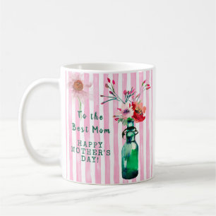 MOTHER'S DAY BEST MOM LOVELY FLORAL MESSAGE   COFFEE MUG