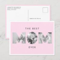 Mother's Day Best Mum Ever Dusty Rose Custom Photo